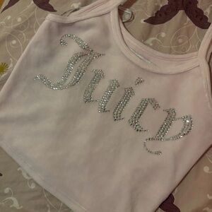 Juicy Couture Pink Jeweled Logo Tank Top